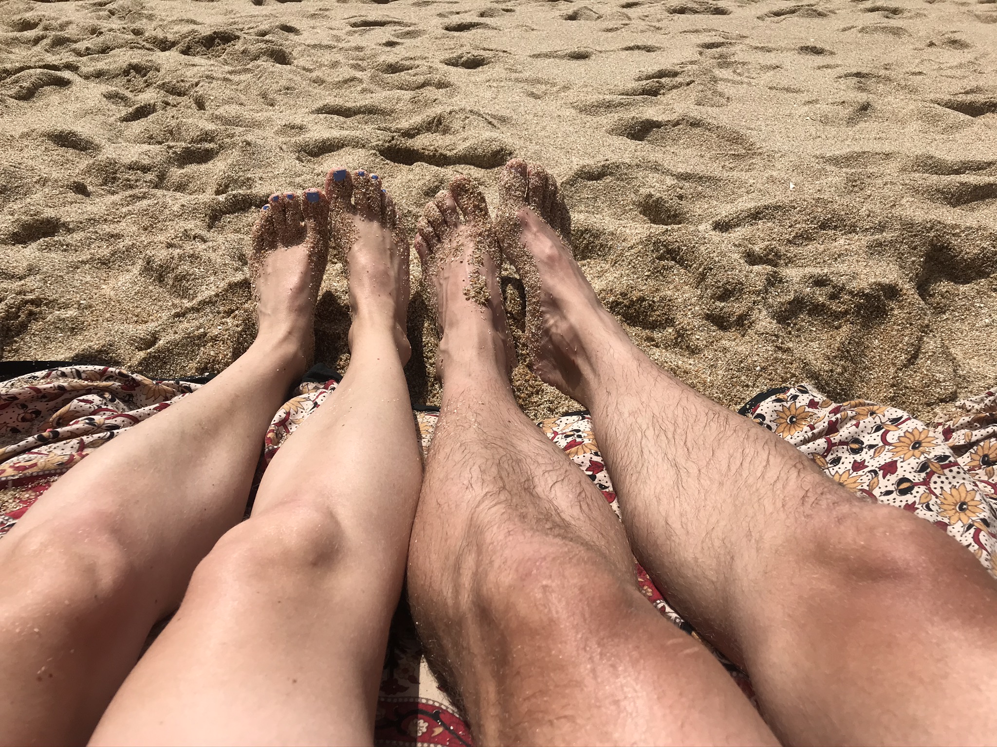 The legs of Laura and Rich